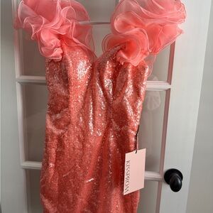 Kissprom Pink Sequin Dress